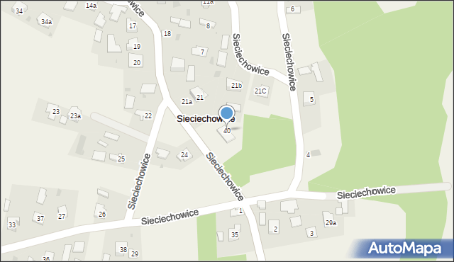 Sieciechowice, Sieciechowice, 40, mapa Sieciechowice