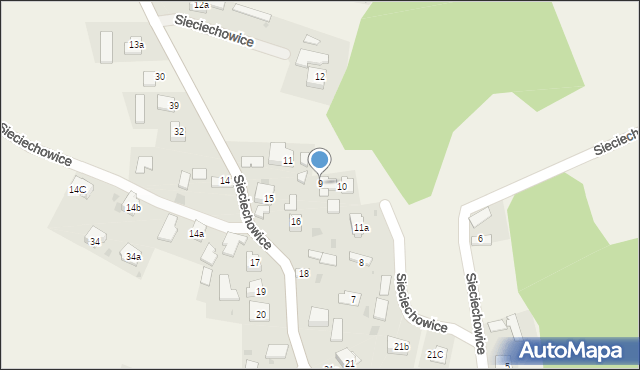 Sieciechowice, Sieciechowice, 9, mapa Sieciechowice