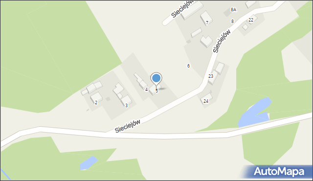 Sieciejów, Sieciejów, 5, mapa Sieciejów