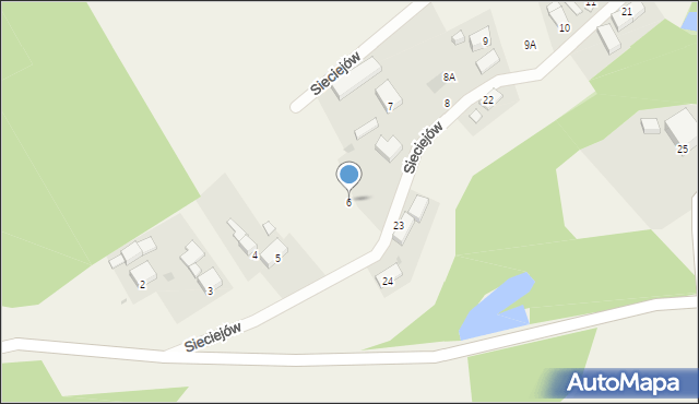 Sieciejów, Sieciejów, 6, mapa Sieciejów