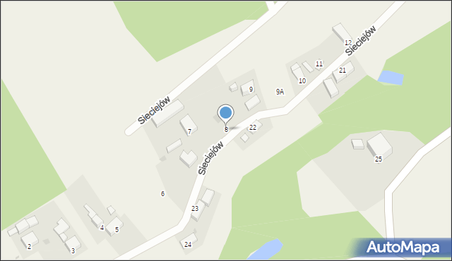 Sieciejów, Sieciejów, 8, mapa Sieciejów