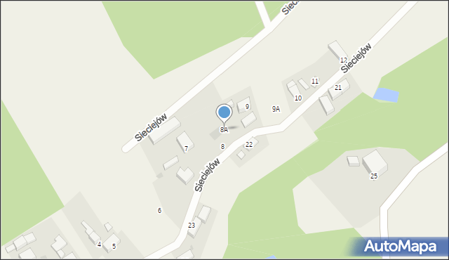 Sieciejów, Sieciejów, 8A, mapa Sieciejów