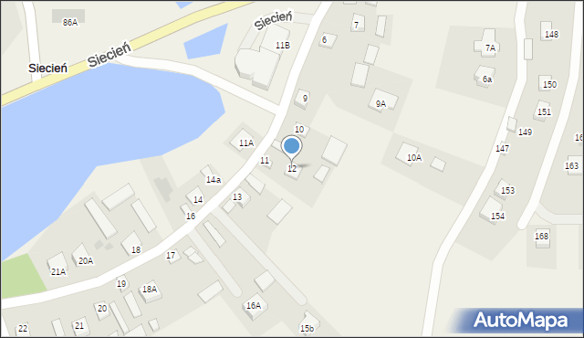 Siecień, Siecień, 12, mapa Siecień