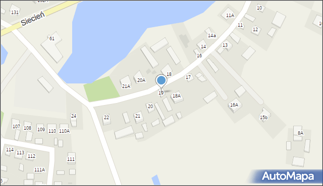 Siecień, Siecień, 19, mapa Siecień