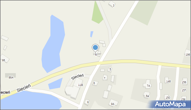 Siecień, Siecień, 4, mapa Siecień