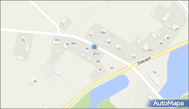 Siecień, Siecień, 67, mapa Siecień