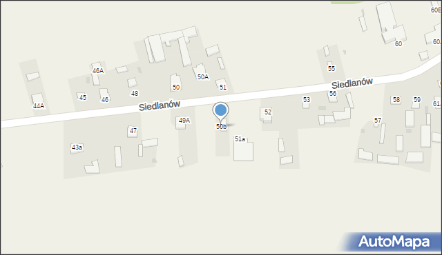 Siedlanów, Siedlanów, 50b, mapa Siedlanów