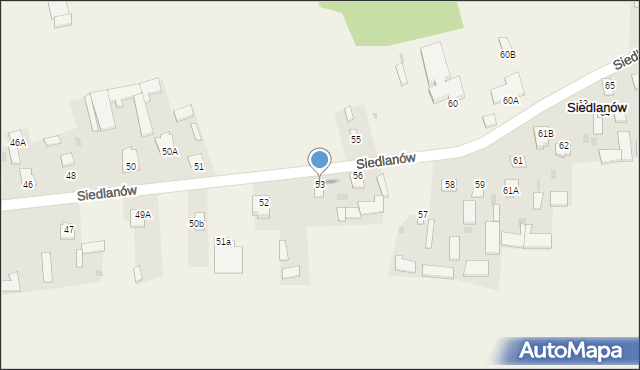 Siedlanów, Siedlanów, 53, mapa Siedlanów