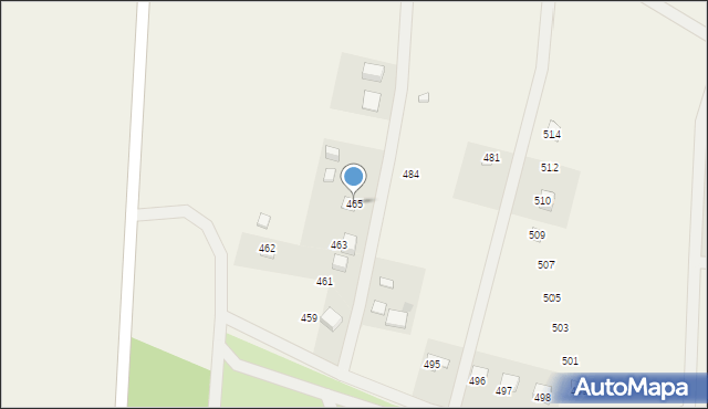 Siedlątków, Siedlątków, 465, mapa Siedlątków