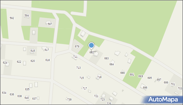 Siedlątków, Siedlątków, 681, mapa Siedlątków