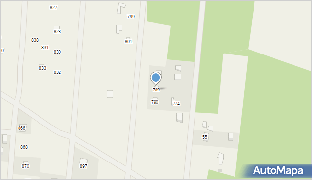 Siedlątków, Siedlątków, 789, mapa Siedlątków