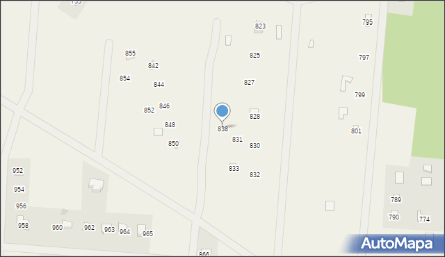 Siedlątków, Siedlątków, 838, mapa Siedlątków