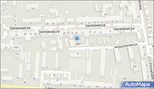 Siedlce, Sienkiewicza Henryka, 19A, mapa Siedlce