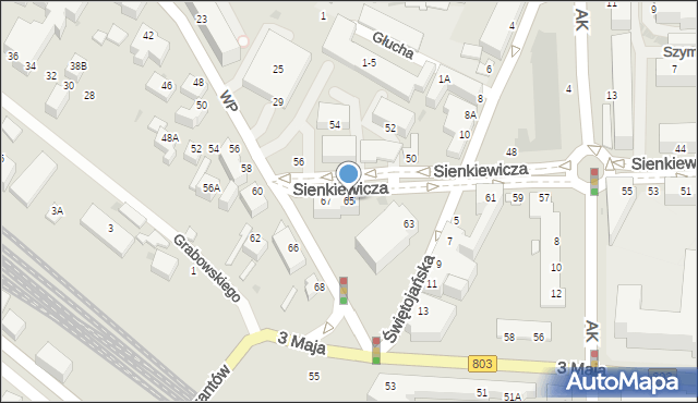 Siedlce, Sienkiewicza Henryka, 65, mapa Siedlce