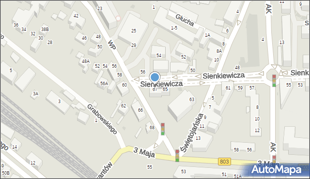 Siedlce, Sienkiewicza Henryka, 67, mapa Siedlce
