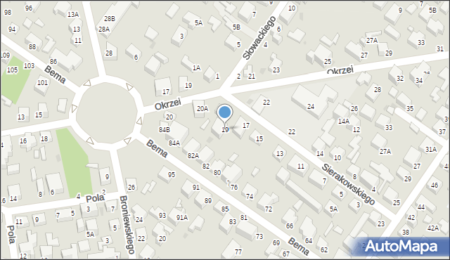 Siedlce, Sierakowskiego Zygmunta, 19, mapa Siedlce