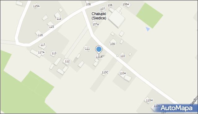 Siedlce, Siedlce, 111A, mapa Siedlce