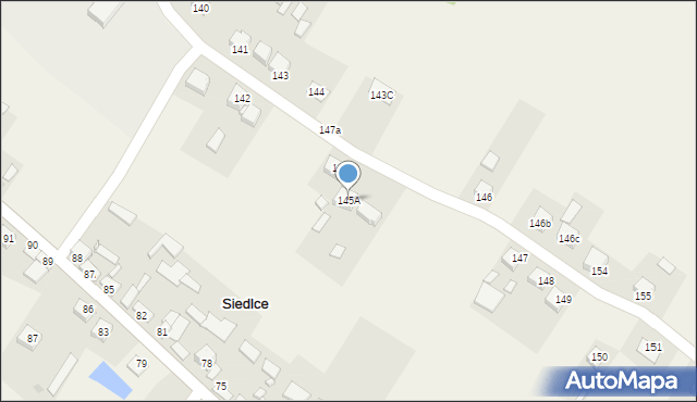 Siedlce, Siedlce, 145A, mapa Siedlce