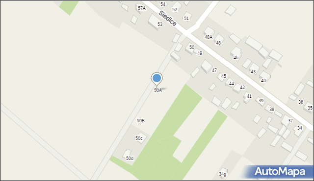 Siedlce, Siedlce, 50A, mapa Siedlce