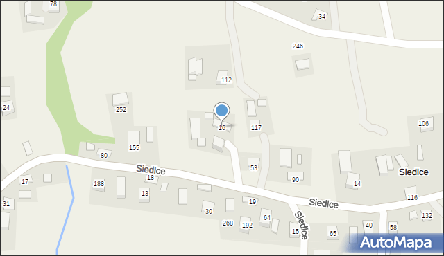 Siedlce, Siedlce, 16, mapa Siedlce