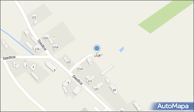 Siedlce, Siedlce, 101B, mapa Siedlce