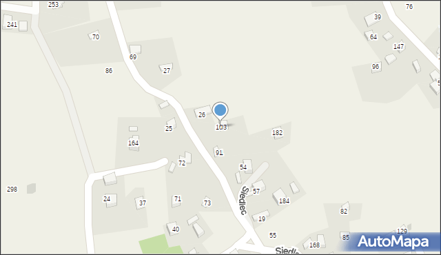 Siedlec, Siedlec, 103, mapa Siedlec