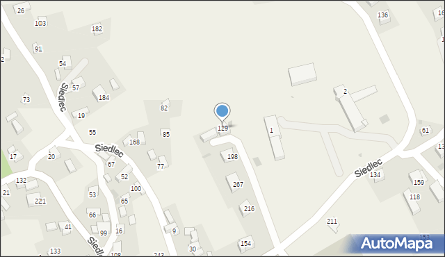Siedlec, Siedlec, 129, mapa Siedlec
