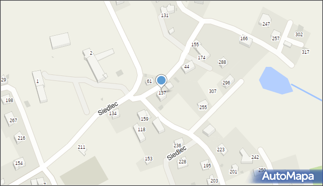Siedlec, Siedlec, 137, mapa Siedlec
