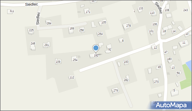 Siedlec, Siedlec, 142, mapa Siedlec