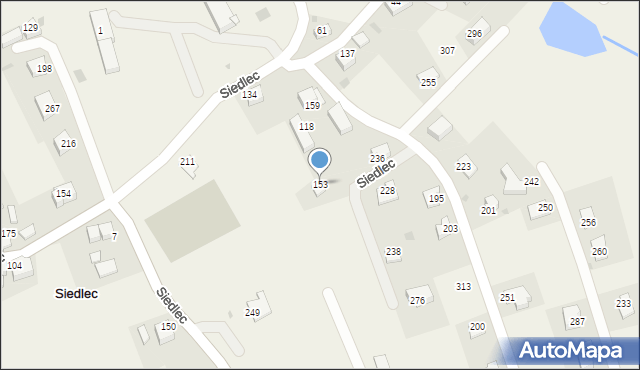 Siedlec, Siedlec, 153, mapa Siedlec