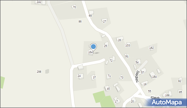 Siedlec, Siedlec, 164a, mapa Siedlec