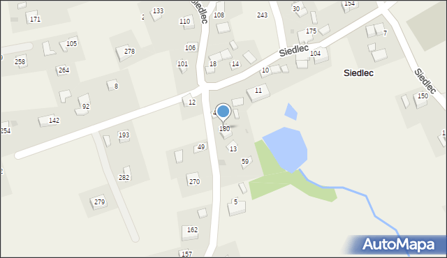 Siedlec, Siedlec, 180, mapa Siedlec
