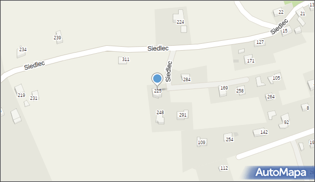 Siedlec, Siedlec, 225, mapa Siedlec