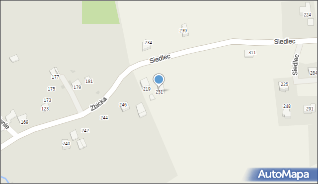 Siedlec, Siedlec, 231, mapa Siedlec