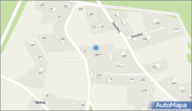 Siedlec, Siedlec, 235, mapa Siedlec