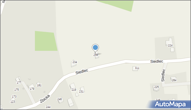 Siedlec, Siedlec, 239, mapa Siedlec