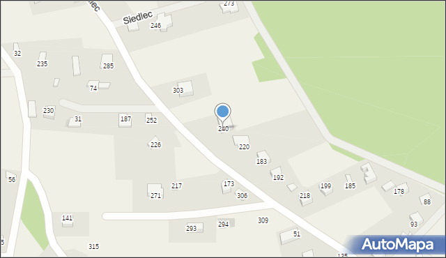 Siedlec, Siedlec, 240, mapa Siedlec