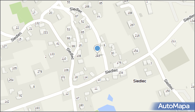 Siedlec, Siedlec, 243, mapa Siedlec