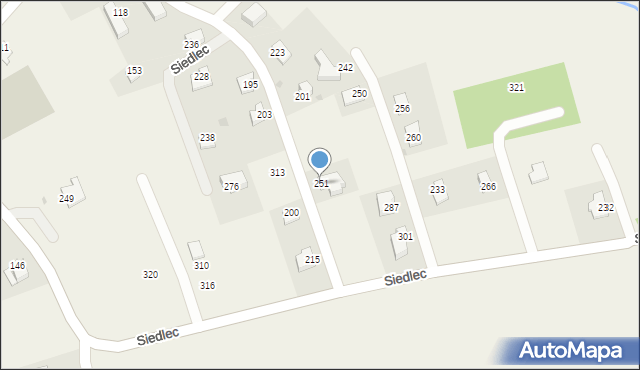 Siedlec, Siedlec, 251, mapa Siedlec