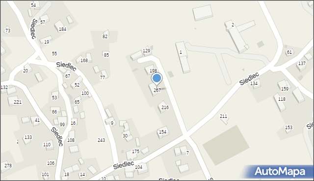 Siedlec, Siedlec, 267, mapa Siedlec