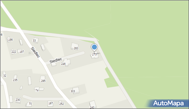 Siedlec, Siedlec, 273, mapa Siedlec