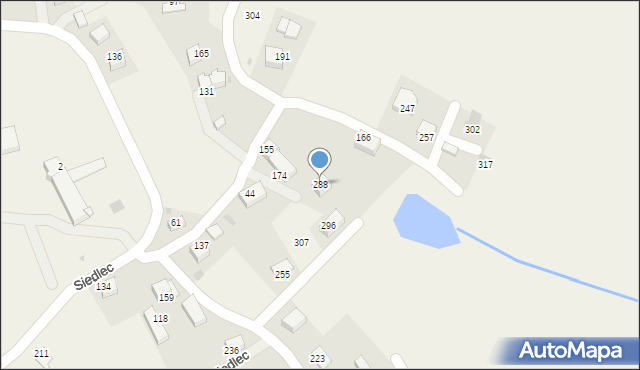 Siedlec, Siedlec, 288, mapa Siedlec