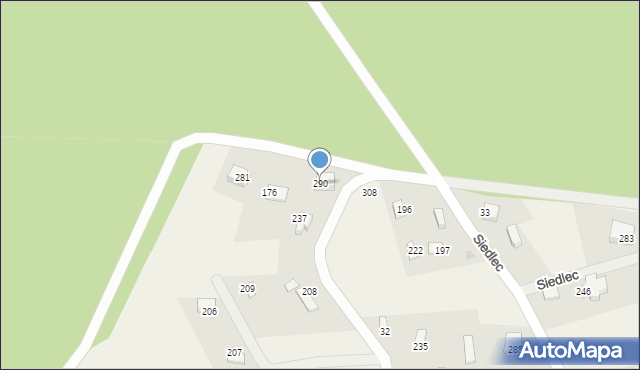 Siedlec, Siedlec, 290, mapa Siedlec