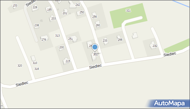 Siedlec, Siedlec, 301, mapa Siedlec