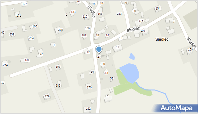 Siedlec, Siedlec, 47, mapa Siedlec