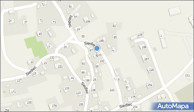 Siedlec, Siedlec, 52, mapa Siedlec