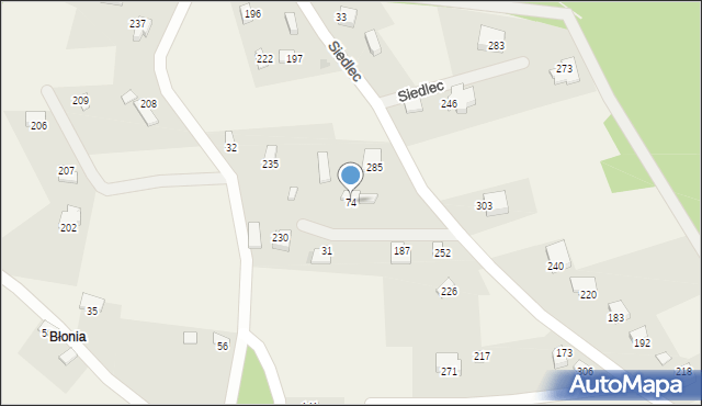 Siedlec, Siedlec, 74, mapa Siedlec