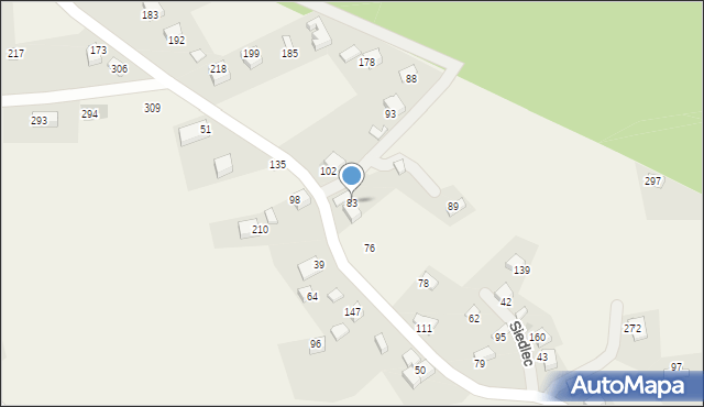 Siedlec, Siedlec, 83, mapa Siedlec
