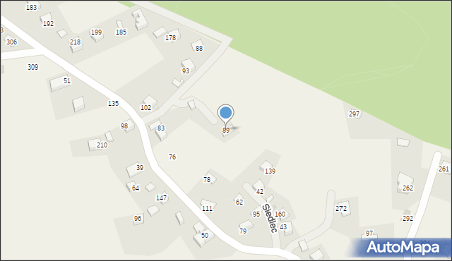 Siedlec, Siedlec, 89, mapa Siedlec