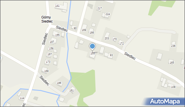 Siedlec, Siedlec, 105, mapa Siedlec